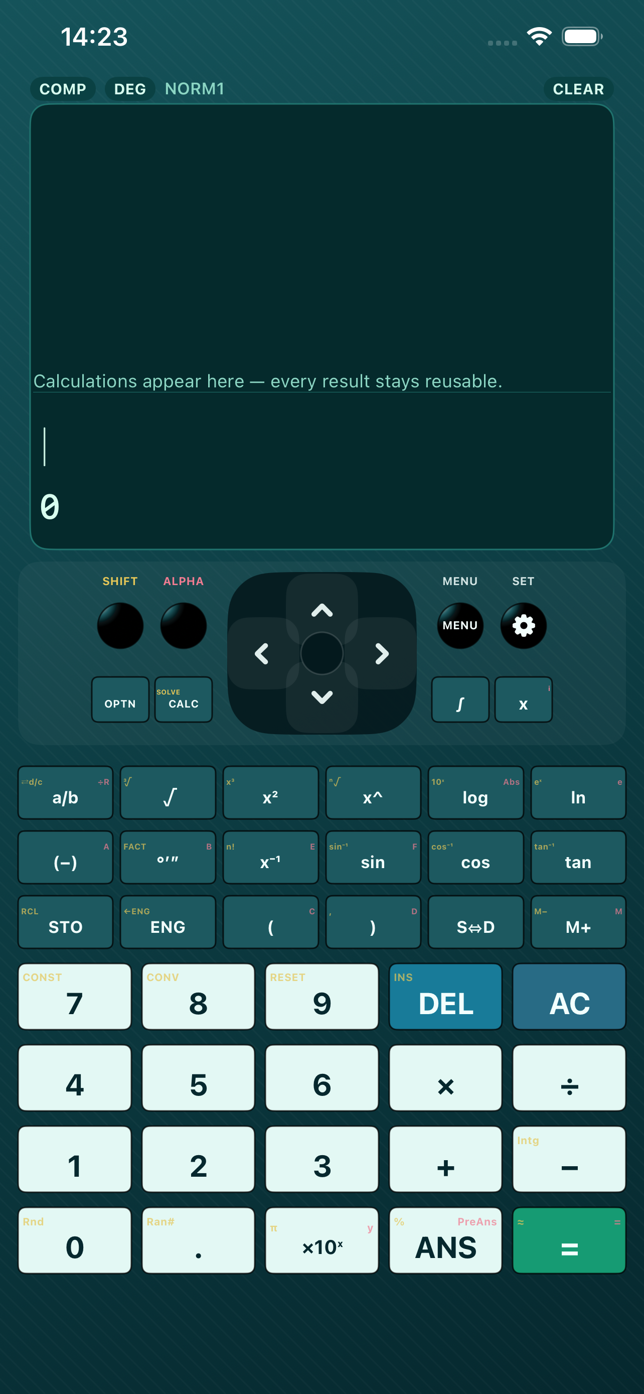 CasioCalc in Ocean
